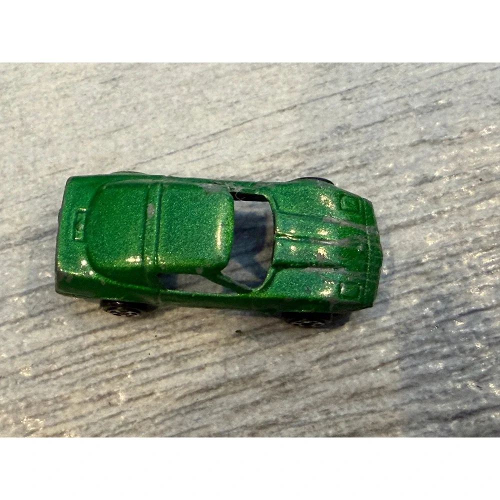 Tootsietoy Corvette Diecast Car metallic Glitter Green Tootsie Toy Vintage Metal